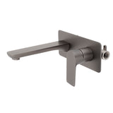 Jena Wall Mounted Basin/ Bath Mixer with Spout, PVD Brushed Gunmetal