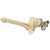 Jena Wall Mounted Basin/ Bath Mixer with Spout and Round Plates, Brushed Brass (Gold)