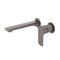 Jena Wall Mounted Basin/ Bath Mixer with Spout and Round Plates, Brushed Gunmetal