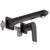 Jena Wall Mounted Basin/ Bath Mixer with Spout and Square Plates, Matte Black