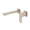 Jena Wall Mounted Basin/ Bath Mixer with Spout and Square Plates, Brushed Nickel