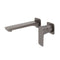 Jena Wall Mounted Basin/ Bath Mixer with Spout and Square Plates, Brushed Gunmetal