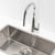 Profile Rise Gooseneck Kitchen Sink Mixer with Pull-Out, Polished Chrome