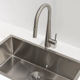 Profile Rise Gooseneck Kitchen Sink Mixer with Pull-Out, Brushed SS Nickel