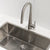 Profile Rise Gooseneck Kitchen Sink Mixer with Pull-Out, Brushed SS Nickel