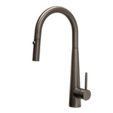 Profile Rise Gooseneck Kitchen Sink Mixer with Pull-Out, PVD Brushed Gunmetal