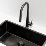 Profile Rise Gooseneck Kitchen Sink Mixer with Pull-Out, PVD Brushed Gunmetal