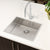 Profile Rise Gooseneck Kitchen Sink Mixer with Sensor and Pull-Out, Polished Chrome