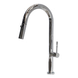 Profile Elegant Gooseneck Kitchen Sink Mixer with Pull-Out, Polished Chrome