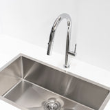 Profile Elegant Gooseneck Kitchen Sink Mixer with Pull-Out, Polished Chrome