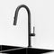 Profile Elegant Gooseneck Kitchen Sink Mixer with Pull-Out, Chromium Matte Black