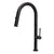 Profile Elegant Gooseneck Kitchen Sink Mixer with Pull-Out, Chromium Matte Black