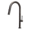Profile Elegant Gooseneck Kitchen Sink Mixer with Pull-Out, PVD Brushed Gunmetal