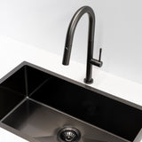 Profile Elegant Gooseneck Kitchen Sink Mixer with Pull-Out, PVD Brushed Gunmetal