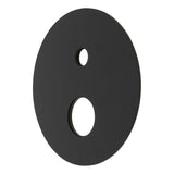 180mm Round Plate for Profile III Shower Mixer with Diverter, Chromium Matte Black