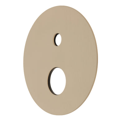 180mm Round Plate for Profile III Shower Mixer with Diverter, PVD Brushed Brass Gold