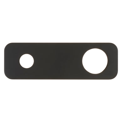 200mm x 65mm Rectangular Plate for Profile III Wall Mixer Set, Chromium Matte Black
