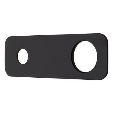 200mm x 65mm Rectangular Plate for Profile III Wall Mixer Set, Chromium Matte Black