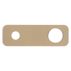 200mm x 65mm Rectangular Plate for Profile III Wall Mixer Set, PVD Brushed Brass Gold