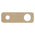 200mm x 65mm Rectangular Plate for Profile III Wall Mixer Set, PVD Brushed Brass Gold