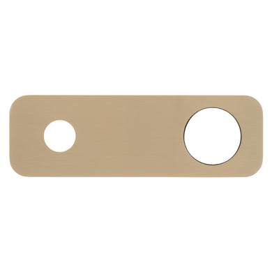 200mm x 65mm Rectangular Plate for Profile III Wall Mixer Set, PVD Brushed Brass Gold