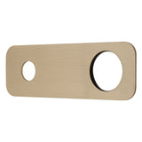 200mm x 65mm Rectangular Plate for Profile III Wall Mixer Set, PVD Brushed Brass Gold