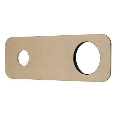 200mm x 65mm Rectangular Plate for Profile III Wall Mixer Set, PVD Brushed Brass Gold