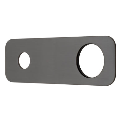 200mm x 65mm Rectangular Plate for Profile III Wall Mixer Set, PVD Brushed Gunmetal
