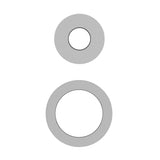 Round 60mm & 45mm Plates for Kiki/Jena Wall Diverter, Polished Chrome