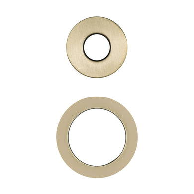 Round 60mm & 45mm Plates for Kiki/Jena Wall Diverter, PVD Brushed Bass (Gold)