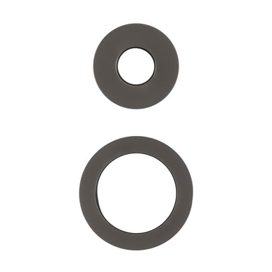Round 60mm & 45mm Plates for Kiki/Jena Wall Diverter, PVD Brushed Gunmetal