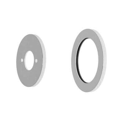 Round 60mm Plates for Kiki/Jena Wall Mixer with Spout, Polished Chrome