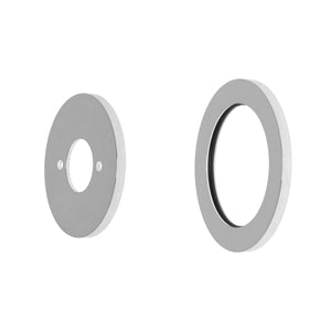 Round 60mm Plates for Kiki/Jena Wall Mixer with Spout, Polished Chrome