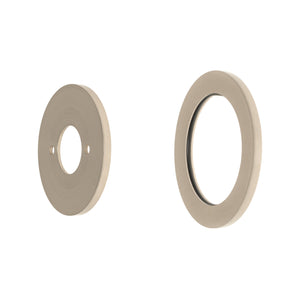 Round 60mm Plates for Kiki/Jena Wall Mixer with Spout, Brushed Nickel