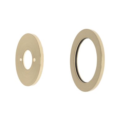 Round 60mm Plates for Kiki/Jena Wall Mixer with Spout, PVD Brushed Bass (Gold)