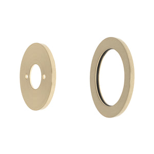 Round 60mm Plates for Kiki/Jena Wall Mixer with Spout, PVD Brushed Bass (Gold)