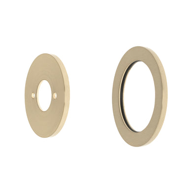 Round 60mm Plates for Kiki/Jena Wall Mixer with Spout, PVD Brushed Bass (Gold)