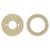 Round 60mm Plates for Kiki/Jena Wall Mixer with Spout, PVD Brushed Bass (Gold)