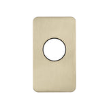 Rectangular 80mm x 140mm Plate for Kiki Wall Mixer, PVD Brushed Bass (Gold)
