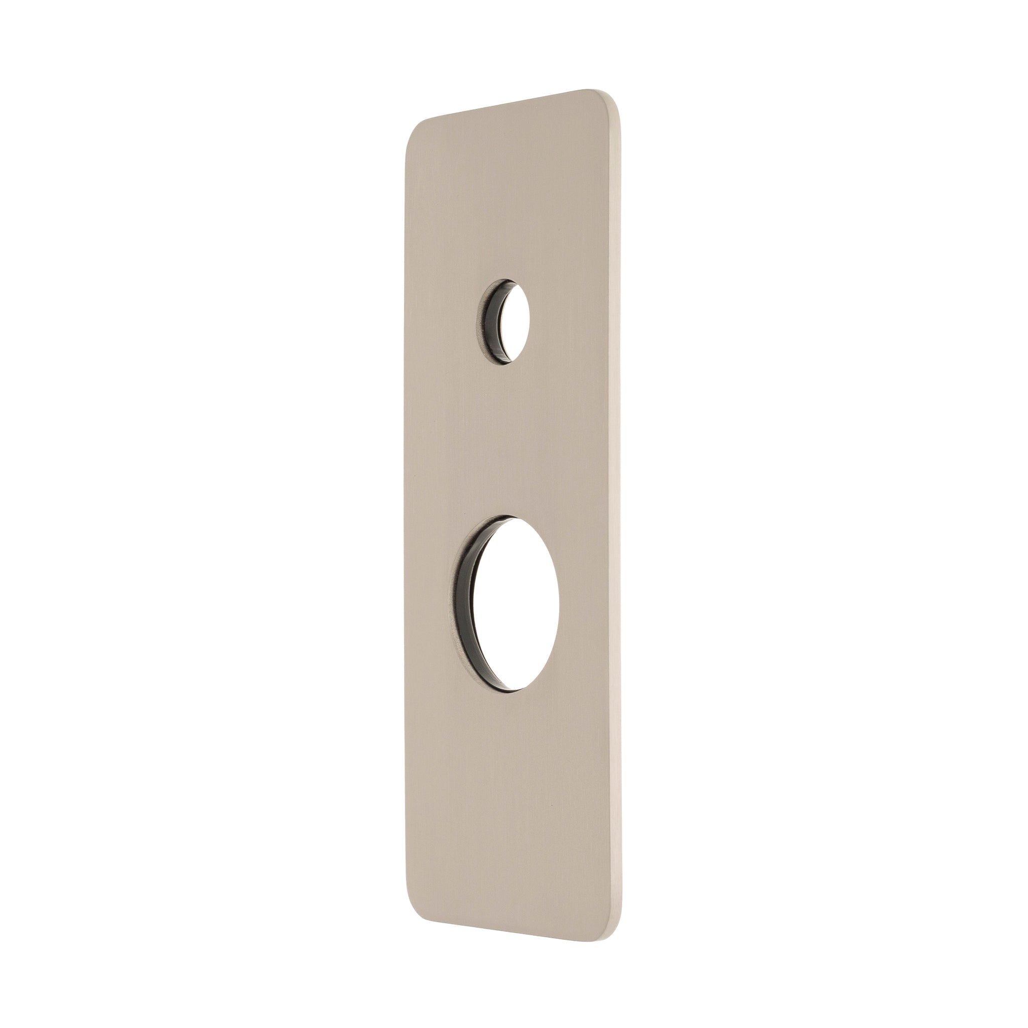 Rectangular 80mm x 200mm Plate for Kiki Wall Mixer with Diverter, Brushed Nickel