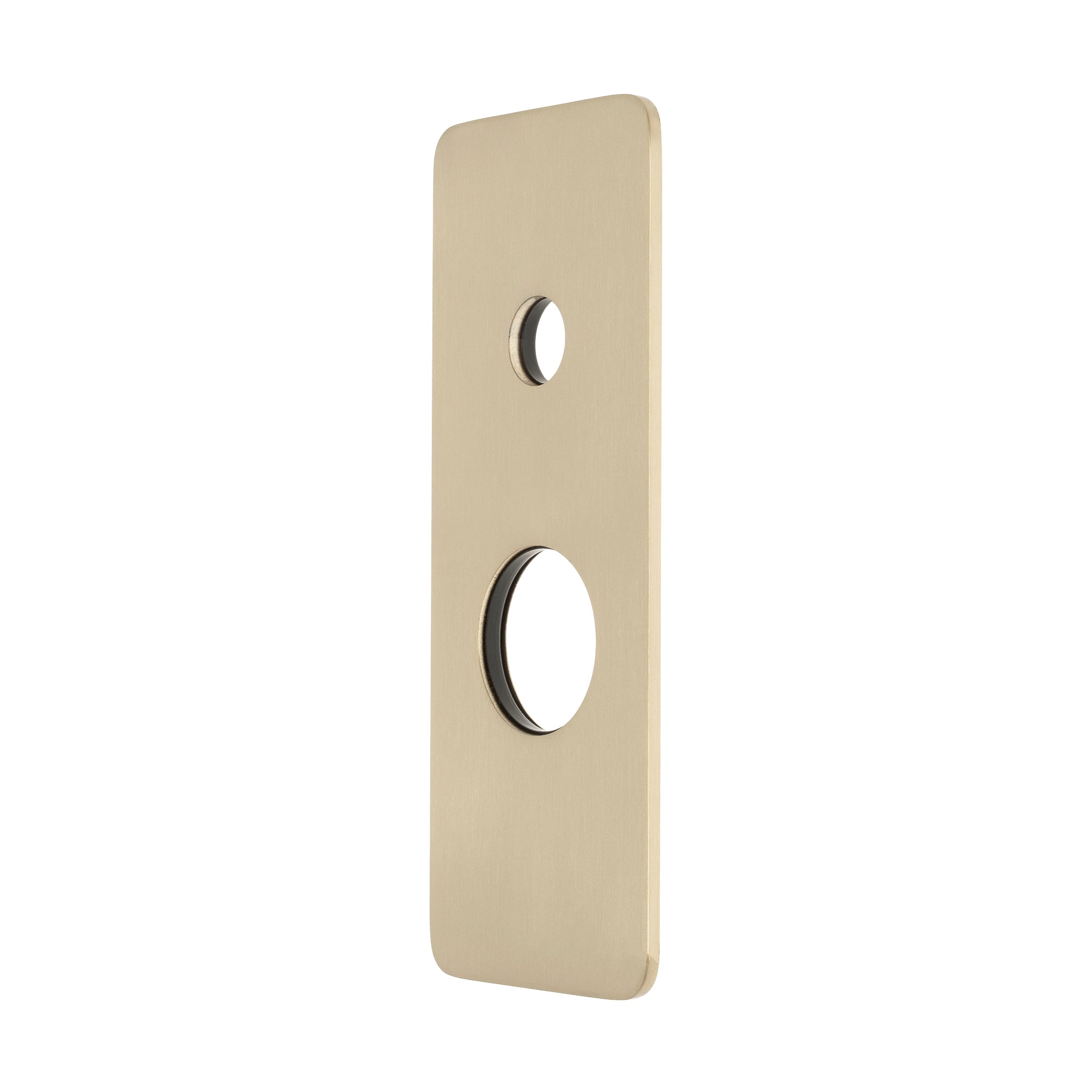 Rectangular 80mm x 200mm Plate for Kiki Wall Mixer with Diverter, PVD Brushed Bass (Gold)