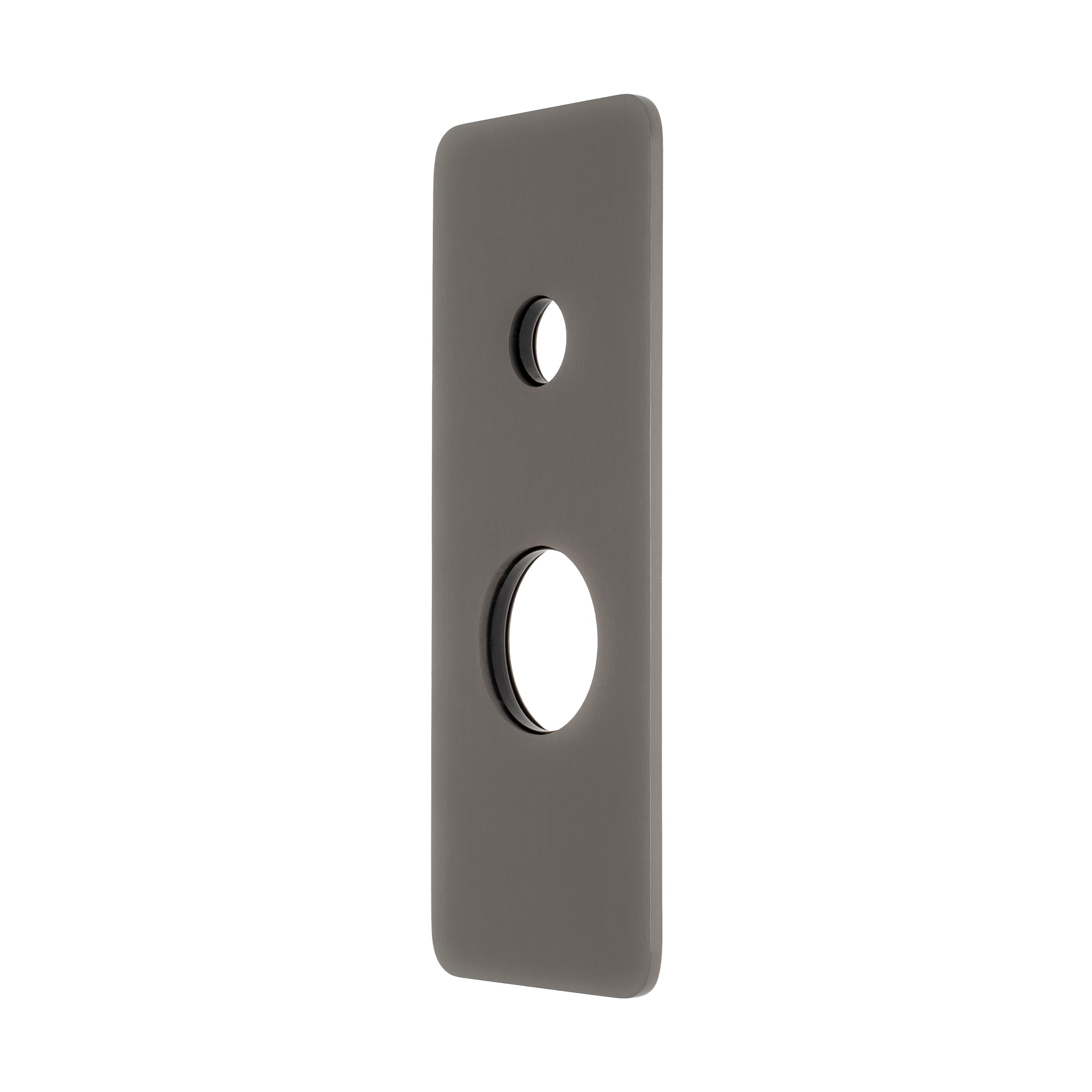 Rectangular 80mm x 200mm Plate for Kiki Wall Mixer with Diverter, PVD Brushed Gunmetal