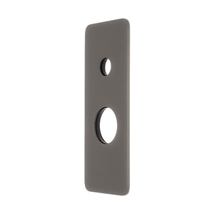 Rectangular 80mm x 200mm Plate for Kiki Wall Mixer with Diverter, PVD Brushed Gunmetal