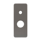 Rectangular 80mm x 200mm Plate for Kiki Wall Mixer with Diverter, PVD Brushed Gunmetal