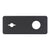Rectangular 220mm x 90mm Plate for Kiki/Jena Wall Mixer Set, Matte Black