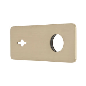 Rectangular 220mm x 90mm Plate for Kiki/Jena Wall Mixer Set, PVD Brushed Bass (Gold)
