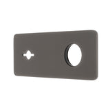 Rectangular 220mm x 90mm Plate for Kiki/Jena Wall Mixer Set, PVD Brushed Gunmetal