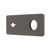 Rectangular 220mm x 90mm Plate for Kiki/Jena Wall Mixer Set, PVD Brushed Gunmetal
