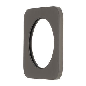 Soft Square 60mm Plate for Kiki/Jena Wall Mixer, PVD Brushed Gunmetal
