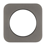 Soft Square 60mm Plate for Kiki/Jena Wall Mixer, PVD Brushed Gunmetal